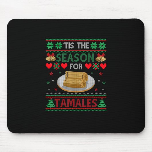 Tis Season For Tamales Funny Christmas Food Muismat (Voorkant)