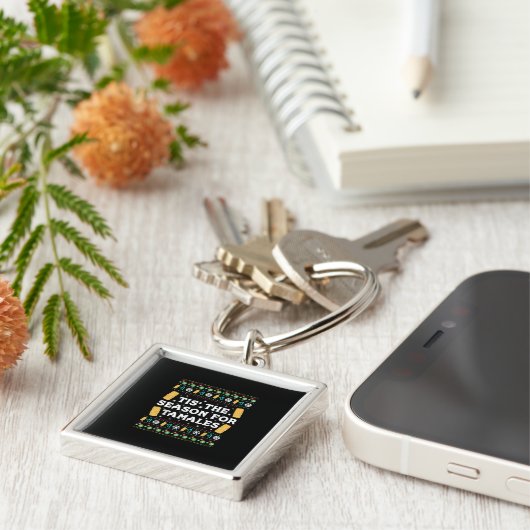 Tis Season For Tamales Funny Mexican Christmas Sleutelhanger (Zijkant)