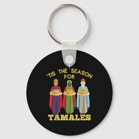 Tis Season For Tamales Funny Mexican Christmas Sleutelhanger (Voorkant)