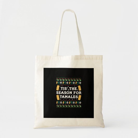 Tis Season For Tamales Funny Mexican Christmas Tote Bag (Voorkant)