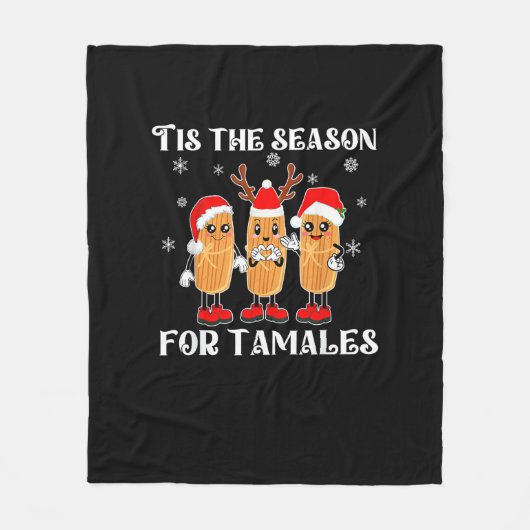 Tis Season For Tamales Mexican Christmas Modern Fleece Deken (Voorkant)