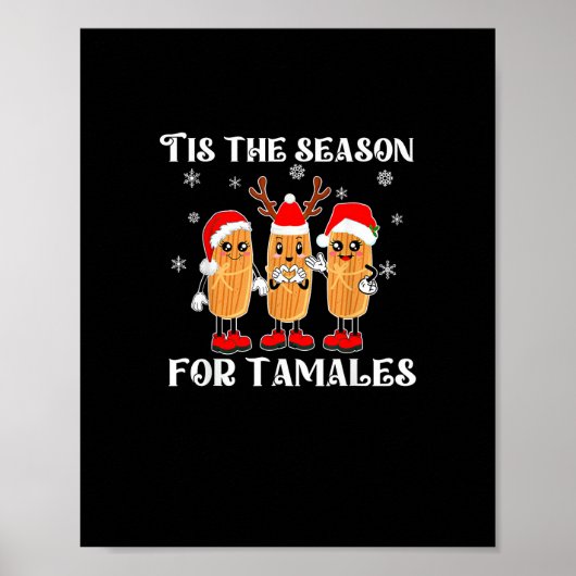 Tis Season For Tamales Mexican Christmas Modern Poster (Voorkant)