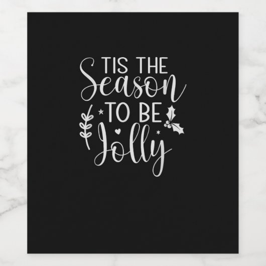 Tis Season Pumpkin Halloween Witch Hat Costume Wijn Etiket (Enkel label)