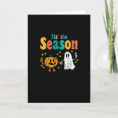 Tis Season Pumpkin Leaf Latte Fall Softball Kaart (Voorkant)