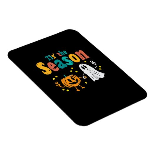 Tis Season Pumpkin Leaf Latte Fall Softball Magneet (Rechterzijde)