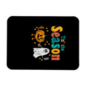 Tis Season Pumpkin Leaf Latte Fall Softball Magneet (Horizontaal)