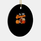 Tis Season Pumpkin Spice Latte Halloween Fall Foot Keramisch Ornament (Rechts)