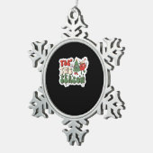 Tis Season Retro Funny Sloth Tin Sneeuwvlok Ornament (Rechts)