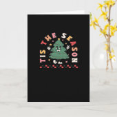 Tis Season Retro Halloween Spooky Season Fall Kaart (Gele Bloem)