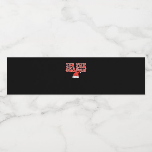 Tis Season Skeleton Pumpkin Halloween Waterfles Etiket (Enkel label)