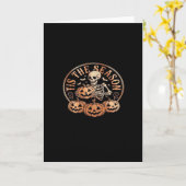 Tis Season Snowmobile Red Plaid Kaart (Gele Bloem)