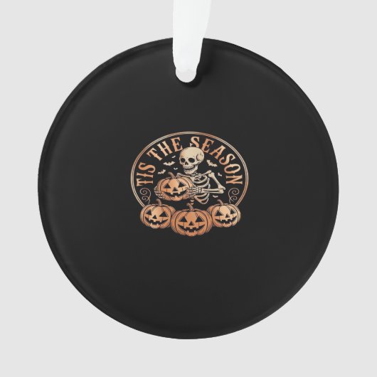 Tis Season Snowmobile Red Plaid Ornament (voorkant)