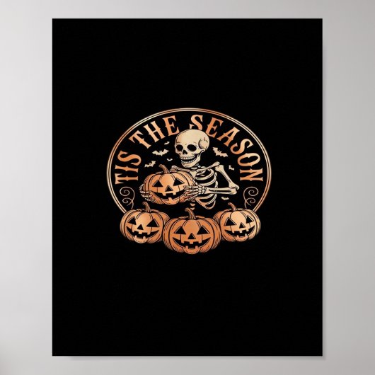 Tis Season Snowmobile Red Plaid Poster (Voorkant)