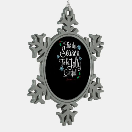 Tis Season To Saying Tin Sneeuwvlok Ornament (Links)