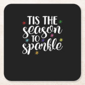 Tis Season To Sparkle Aesthetic Classic Kartonnen Onderzetters (Voorkant)