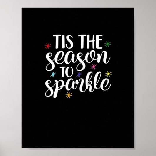 Tis Season To Sparkle Aesthetic Classic Poster (Voorkant)