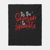 Tis Season To Sparkle Novelty Funny Christmas Fleece Deken (Voorkant)
