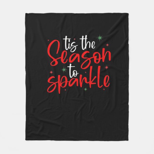 Tis Season To Sparkle Novelty Funny Christmas Fleece Deken (Voorkant)