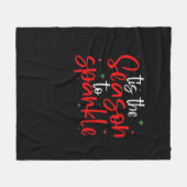 Tis Season To Sparkle Novelty Funny Christmas Fleece Deken (Voorkant (Horizontaal))