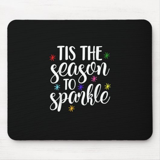 Tis Season To Sparkle Retro Classic Muismat (Voorkant)