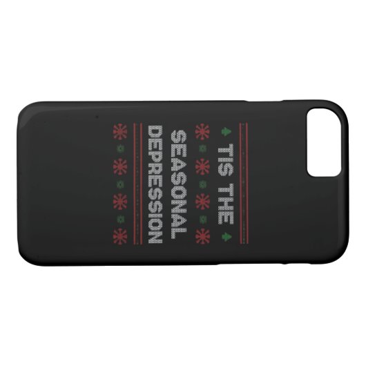 Tis Seasonal Depression Meme Quote Case-Mate iPhone Case (Achterkant (Horizontaal))