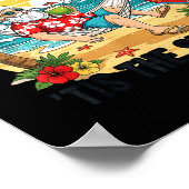 Tis The Sea-sun Christmas In July Hawaii Santa Bea Poster (Hoek)