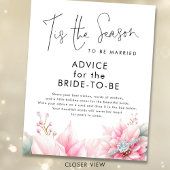 Tis the season Advice for Bride Bridal Shower  Poster