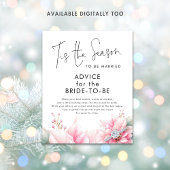 Tis the season Advice for Bride Bridal Shower  Poster