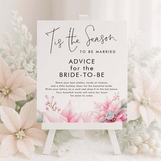 Tis the season Advice for Bride Bridal Shower  Poster