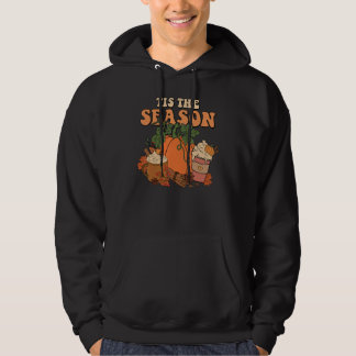 Tis The Season Autumn Fall Retro Thanksgiving Pump Hoodie