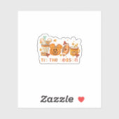 Tis The Season Autumn Halloween Pumpkin Fall Drink Sticker (Vel)