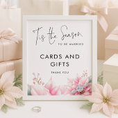 Tis the season Cards Gifts Sign Bridal Shower Poster