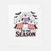 Tis The Season Checkered Halloween Fleece Deken (Voorkant)