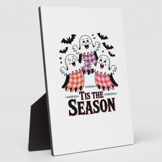 Tis The Season Checkered Halloween Fotoplaat (Zijkant)