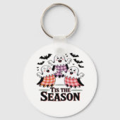 Tis The Season Checkered Halloween Sleutelhanger (Voorkant)