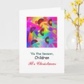 'Tis The Season, Children It's Christmas Rainbow  Kaart (Gele Bloem)