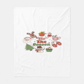 Tis The Season Christmas Acrylic Block Fleece Deken (Voorkant)