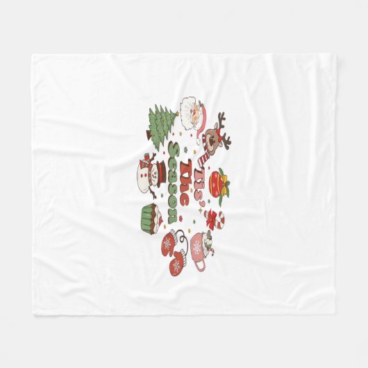 Tis The Season Christmas Acrylic Block Fleece Deken (Voorkant (Horizontaal))