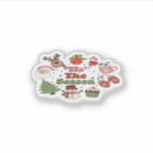 Tis The Season Christmas Acrylic Block Sticker (Voorkant)