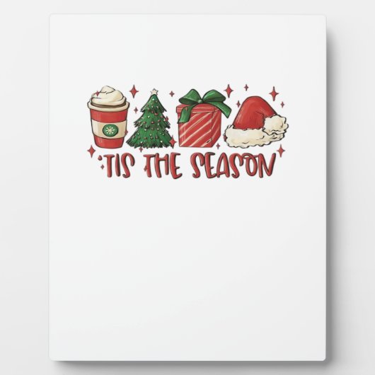 Tis The Season Christmas Coffee Funny Holiday Love Fotoplaat (Voorkant)