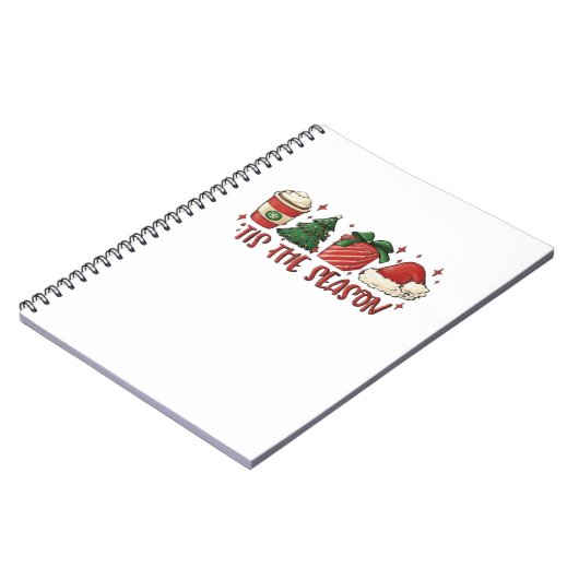 Tis The Season Christmas Coffee Funny Holiday Love Notitieboek (Linkerzijde)