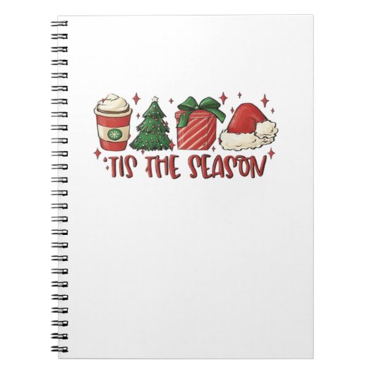 Tis The Season Christmas Coffee Funny Holiday Love Notitieboek (Voorkant)