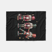 Tis The Season Christmas Funny Nutcracker  Fleece Deken (Voorkant (Horizontaal))