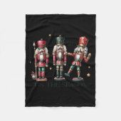 Tis The Season Christmas Funny Nutcracker  Fleece Deken (Voorkant)