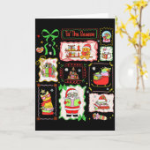 Tis The Season Christmas Gingerbread Santa Book Te Kaart (Gele Bloem)