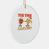 Tis The Season Christmas Retro Characters Keramisch Ornament (Rechts)