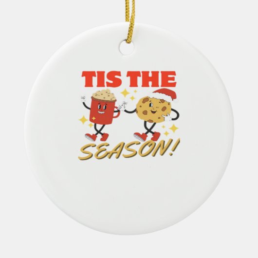 Tis The Season Christmas Retro Characters Keramisch Ornament (Voorkant)