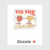 Tis The Season Christmas Retro Characters Sticker (Vel)