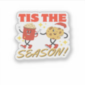 Tis The Season Christmas Retro Characters Sticker (Voorkant)