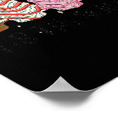 Tis' The Season Christmas Tree Cakes Xmas Pajamas Poster (Hoek)